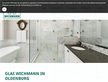 Tablet Screenshot of glas-wichmann.de